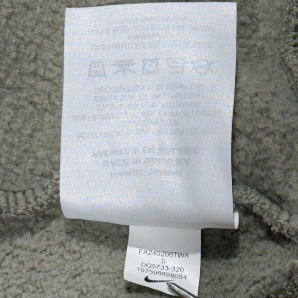 Nike Center Check Olive Crewneck Sweatshirt S Distressed Look - Picture 7 of 16